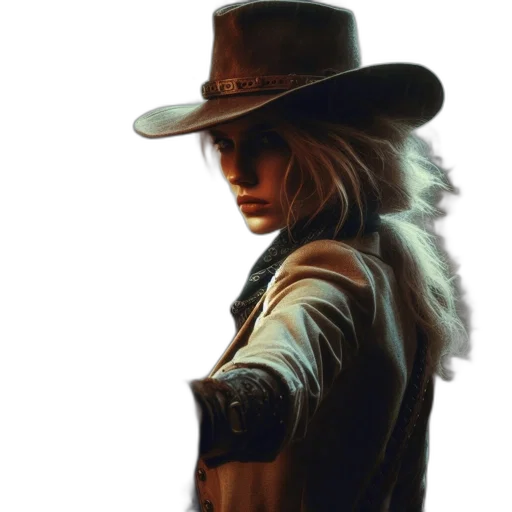 hat, jacket, staff, weapon transparent PNG cut-out