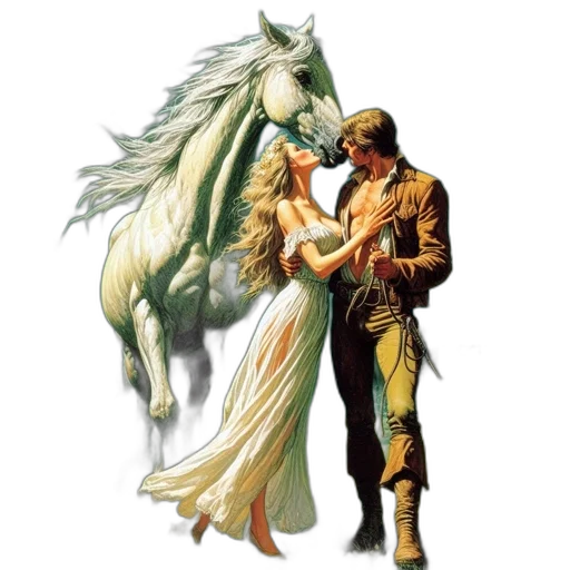 fantasy art, concept art, comic book art, photorealistic transparent PNG cut-out