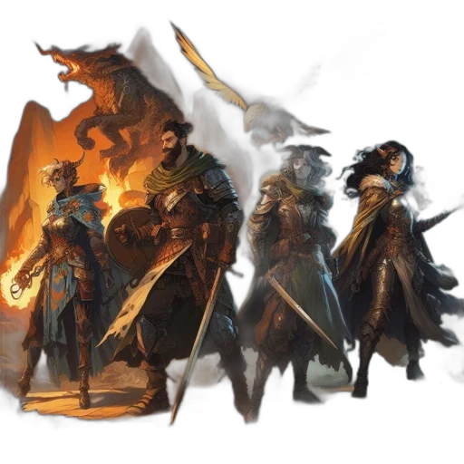 dragon, sword, concept art, fantasy art transparent PNG cut-out
