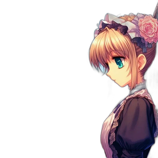 dress, flower, staff, crown transparent PNG cut-out