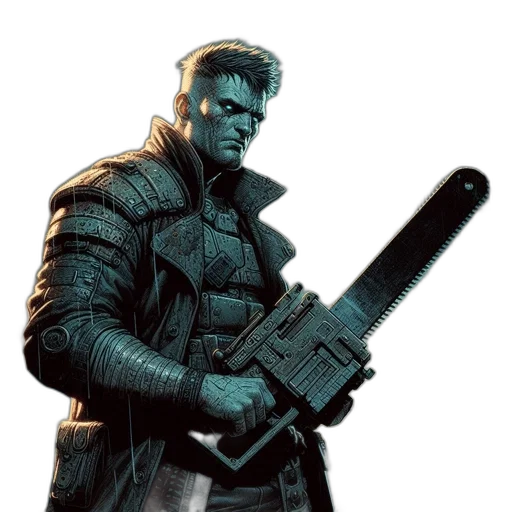 weapon, jacket, comic book art, concept art transparent PNG cut-out