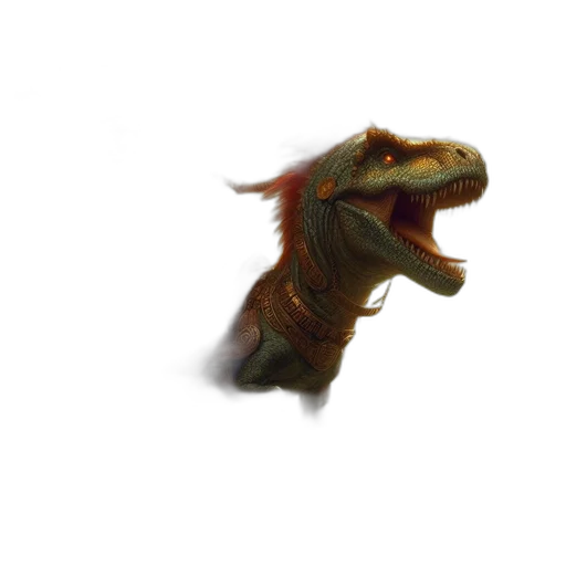 dragon, creature, animal, staff transparent PNG cut-out