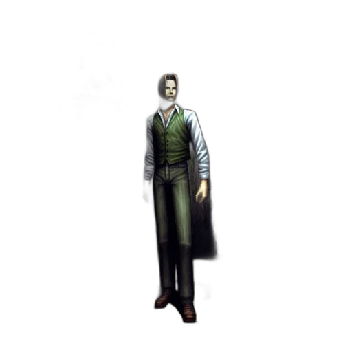 jacket, staff, creature, mask transparent PNG cut-out