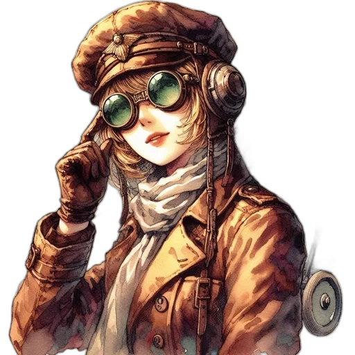 jacket, staff, face, hat transparent PNG cut-out