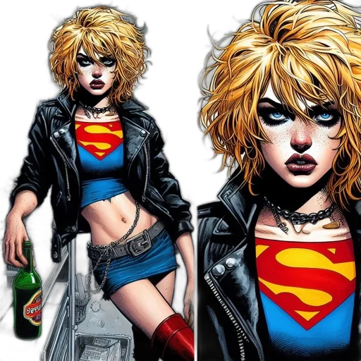 comic book art, concept art, cartoon, female transparent PNG cut-out