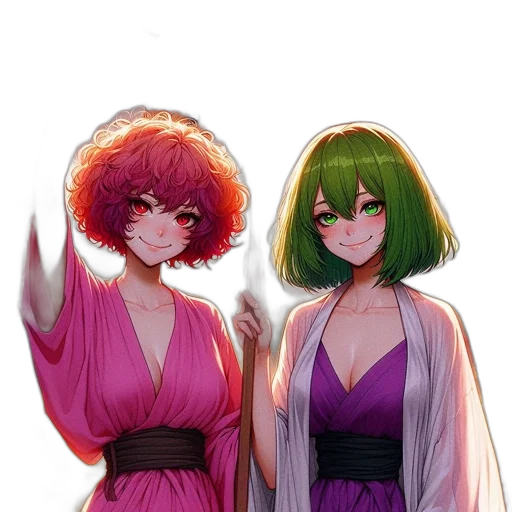 dress, hair, anime, concept art transparent PNG cut-out