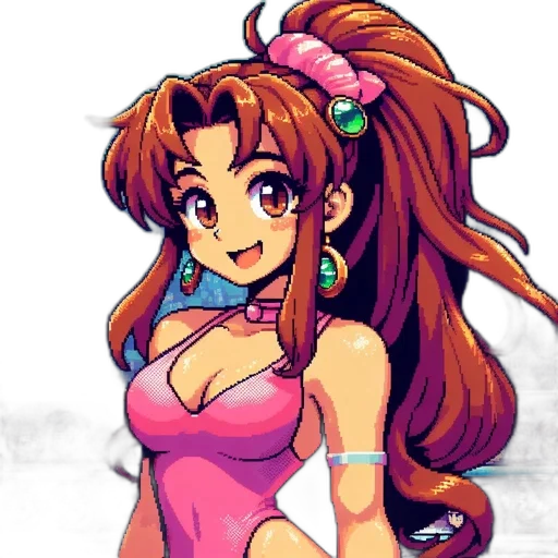dress, staff, jewelry, anime transparent PNG cut-out
