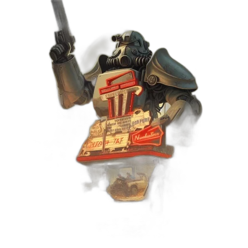 robot, weapon, sword, staff transparent PNG cut-out