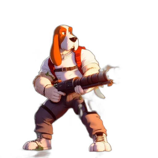 weapon, animal, staff, robot transparent PNG cut-out
