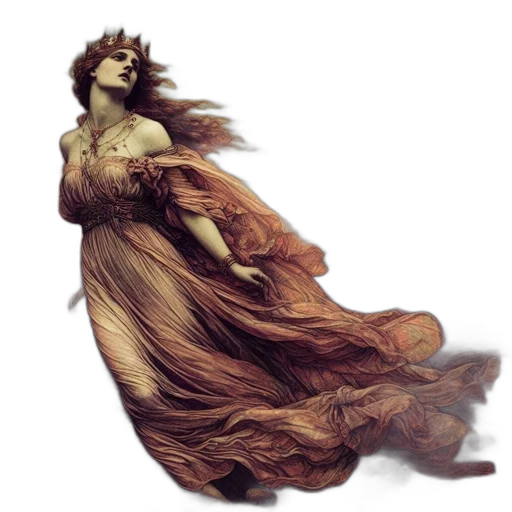 dress, fantasy art, concept art, photorealistic transparent PNG cut-out