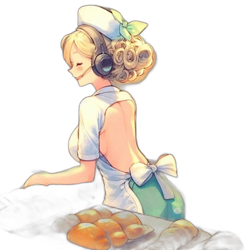 dress, staff, food, hat transparent PNG cut-out