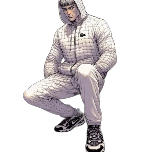 jacket, staff, robot, face transparent PNG cut-out