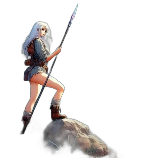 sword, weapon, staff, fantasy art transparent PNG cut-out