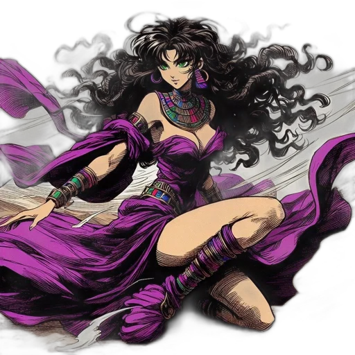 dress, fantasy art, comic book art, concept art transparent PNG cut-out