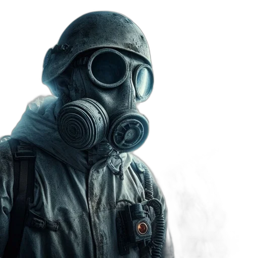 mask, jacket, concept art, fog transparent PNG cut-out