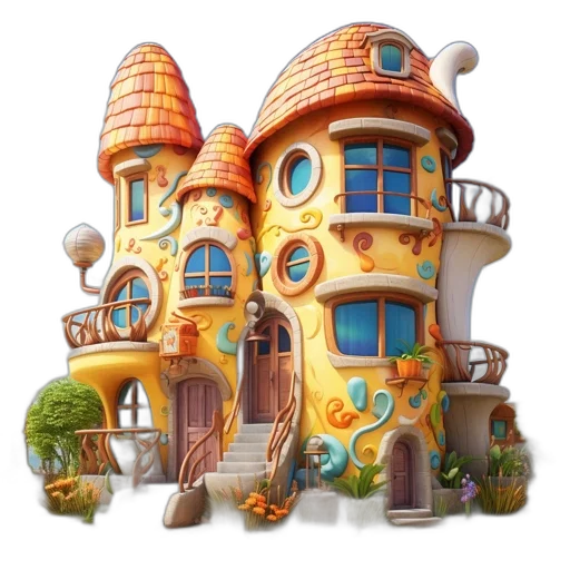 building, furniture, concept art, 3d render transparent PNG cut-out