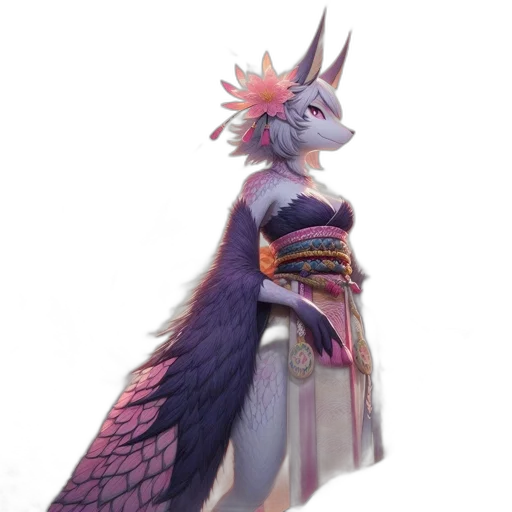 dragon, staff, animal, creature transparent PNG cut-out