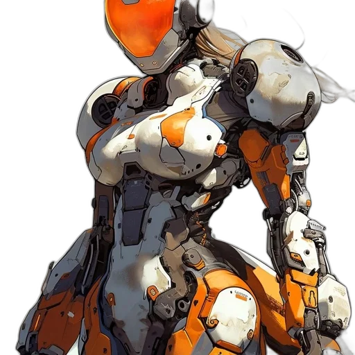 robot, weapon, mask, concept art transparent PNG cut-out