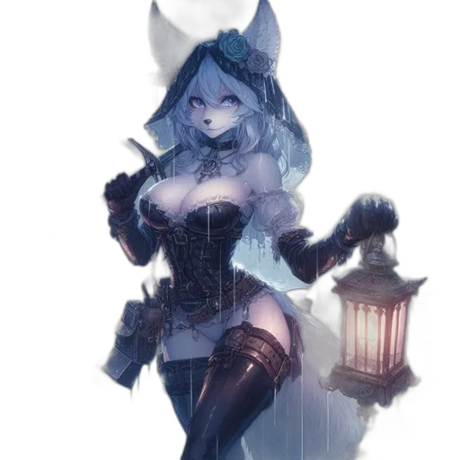 dress, staff, weapon, robot transparent PNG cut-out