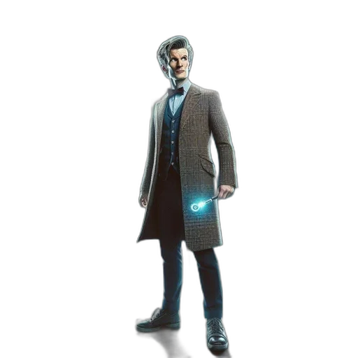 jacket, staff, robot, concept art transparent PNG cut-out