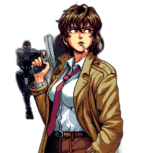 jacket, weapon, comic book art, concept art transparent PNG cut-out