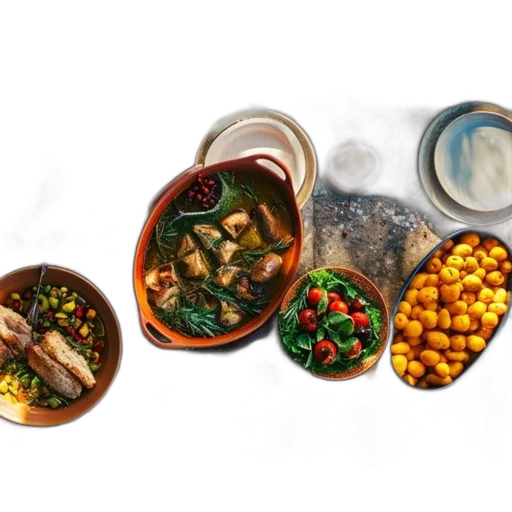 food, outdoor, dining, setup transparent PNG cut-out