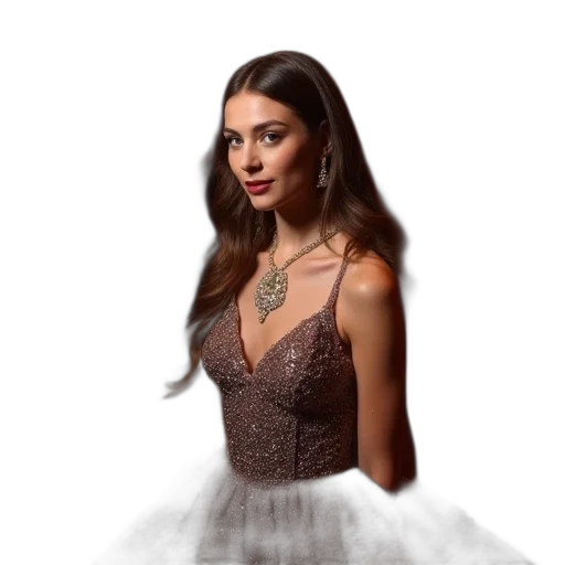 dress, jewelry, crown, face transparent PNG cut-out