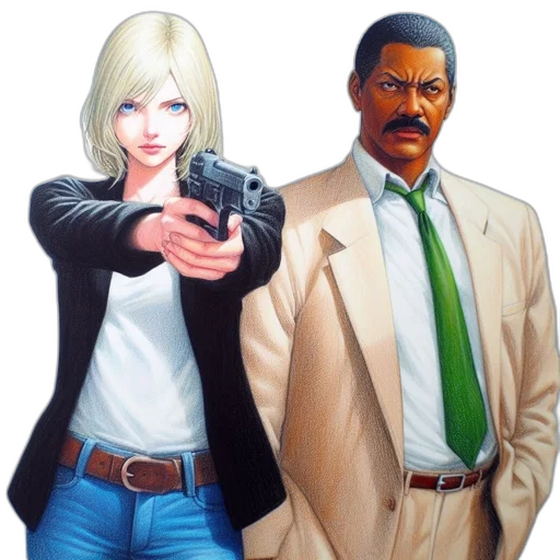 weapon, jacket, comic book art, concept art transparent PNG cut-out