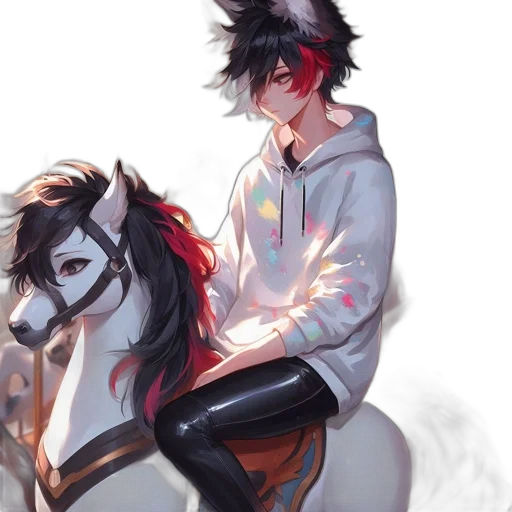 anime, fantasy art, concept art, watercolor transparent PNG cut-out