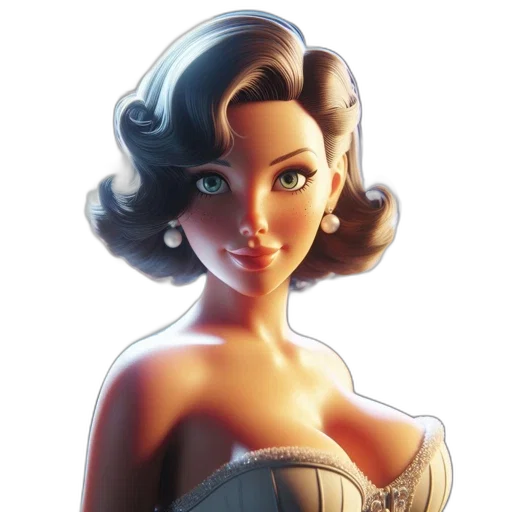 dress, crown, face, cartoon transparent PNG cut-out