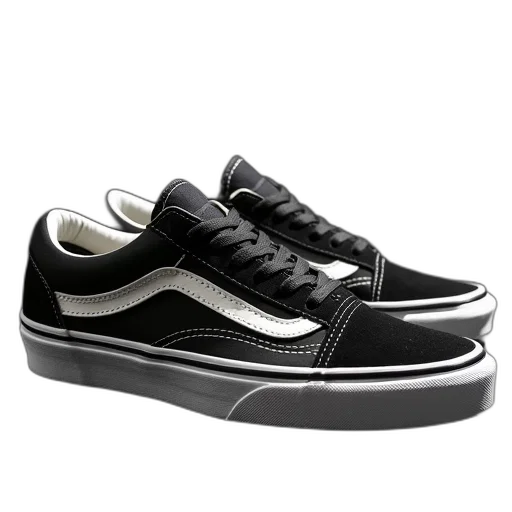 shoes, photorealistic, 3d render, vans transparent PNG cut-out