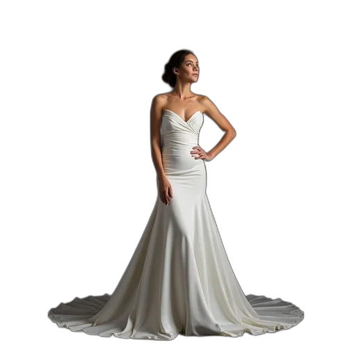 dress, jewelry, photorealistic, woman transparent PNG cut-out