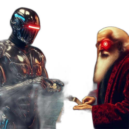 robot, mask, concept art, cyberpunk transparent PNG cut-out
