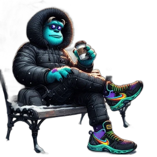 shoes, jacket, concept art, 3d render transparent PNG cut-out