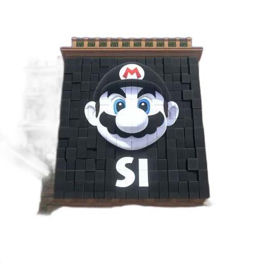 mask, building, face, 3d render transparent PNG cut-out