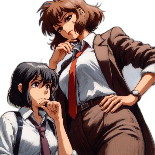 jacket, staff, anime, concept art transparent PNG cut-out