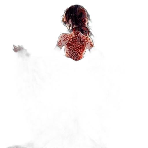 dress, hair, creature, robot transparent PNG cut-out