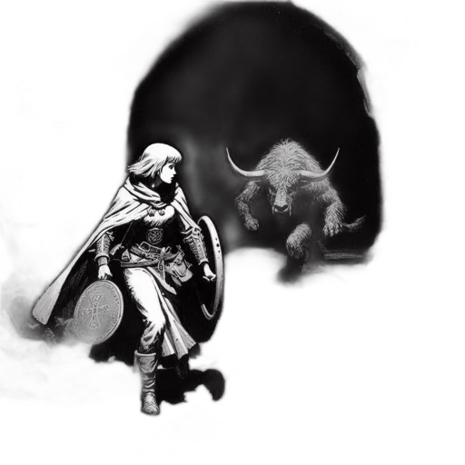 animal, mask, creature, sword transparent PNG cut-out