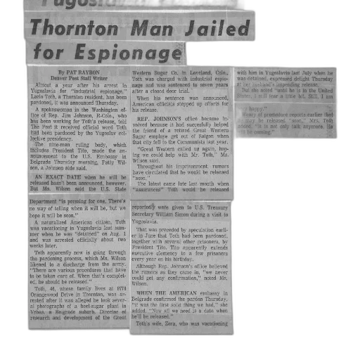 newspaper, clipping, headline, yugoslavia transparent PNG cut-out