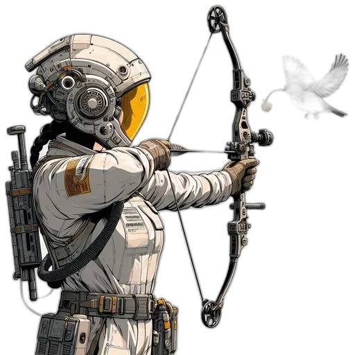 weapon, staff, robot, mask transparent PNG cut-out