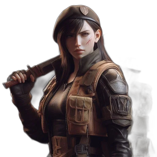 weapon, jacket, staff, concept art transparent PNG cut-out