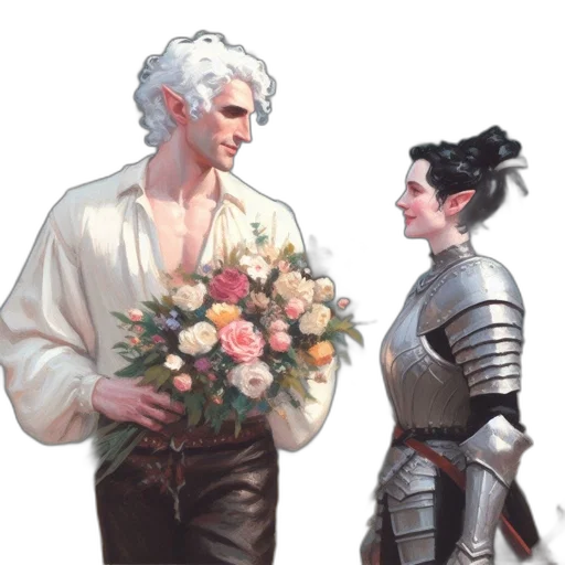 sword, crown, flower, concept art transparent PNG cut-out