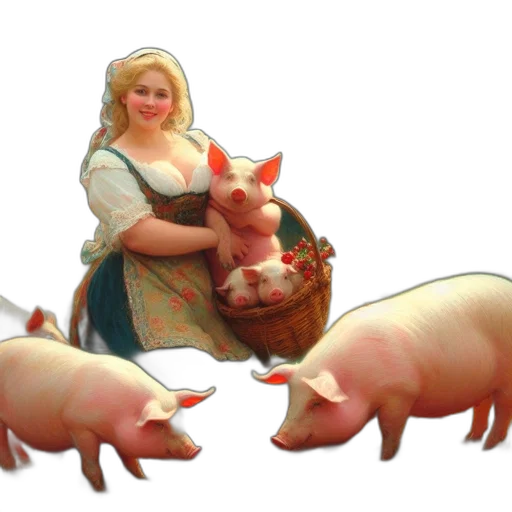 food, animal, concept art, 3d render transparent PNG cut-out