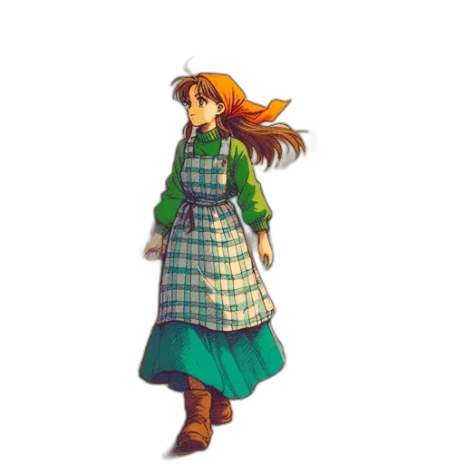 dress, jacket, hat, concept art transparent PNG cut-out