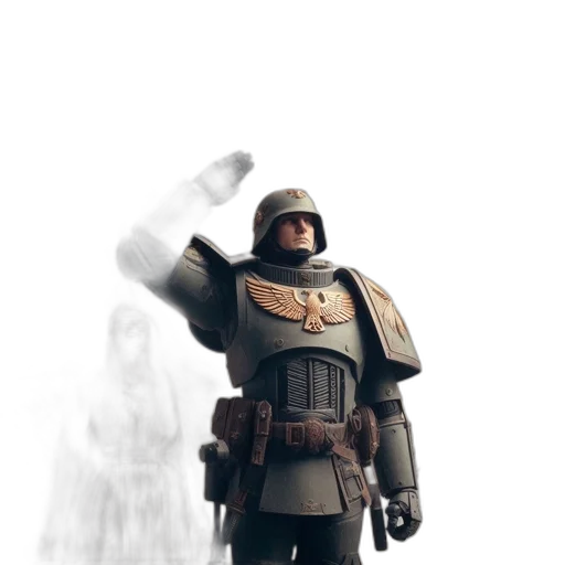 robot, sword, staff, jacket transparent PNG cut-out