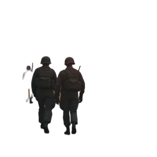 jacket, hat, umbrella, staff transparent PNG cut-out