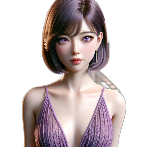 dress, jewelry, face, photorealistic transparent PNG cut-out