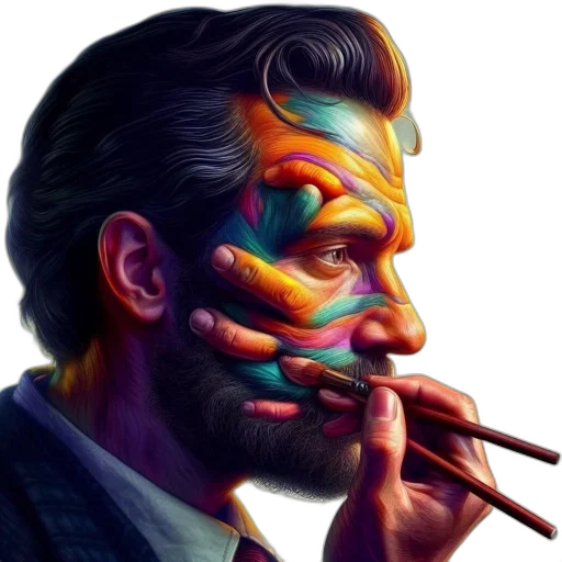 face, mask, photorealistic, concept art transparent PNG cut-out
