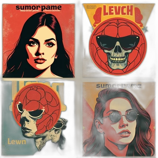 comic book art, concept art, red, four transparent PNG cut-out