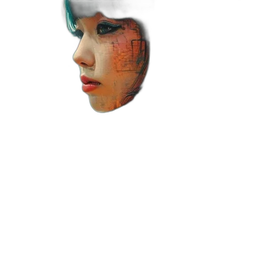 face, mask, robot, creature transparent PNG cut-out